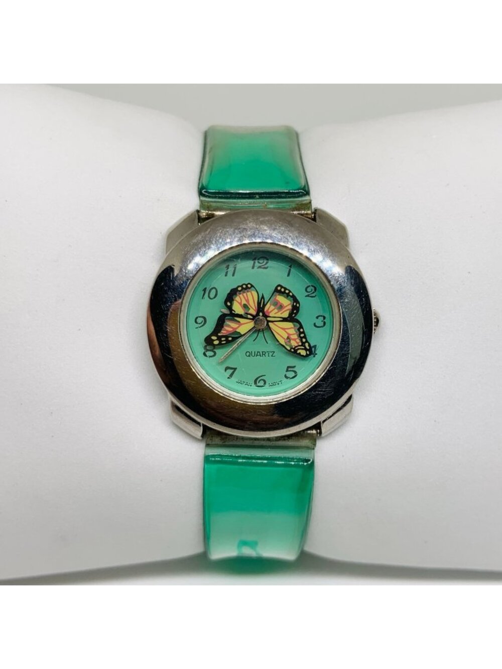 Kids rotating butterfly dial watch two tone 27mm  quartz up to 7” running